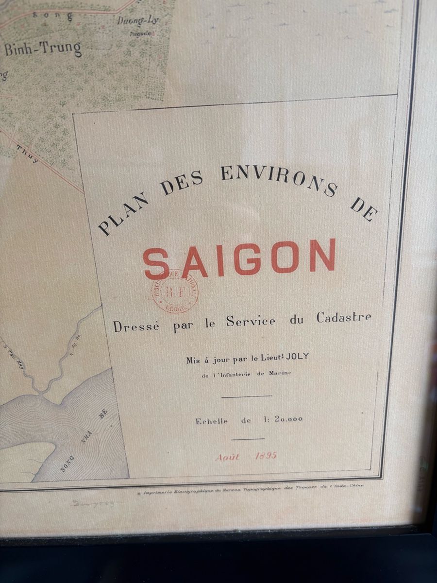 Cartine & Atlanti: Très rare plain et carte 19 ème Saigon – Usato da petit lancy venduto da FerreiraLuis 1