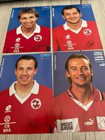 Fussballkarten Schweiz Spieler mit druck Autogramm Konvolut