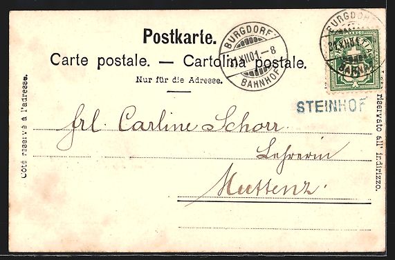 Cartes postales: Burgdorf, Kant. Technikum, Mittlere Bahn – D'occasion à Berlin par bartko-reher 1