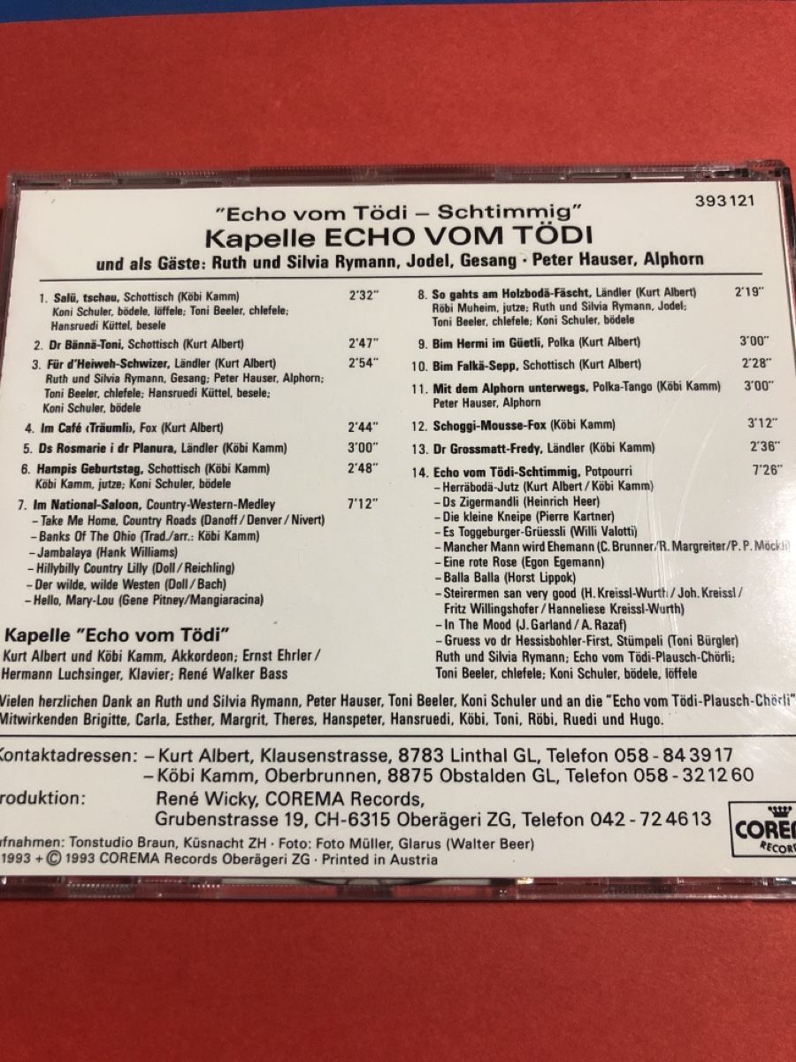 CD: CD Kapelle "Echo vom Tödi" "Schtimmig" – Usato da Flaach venduto da rubo7 1
