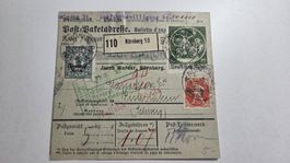 Paketkarte Deutsches Reich von Nürnberg