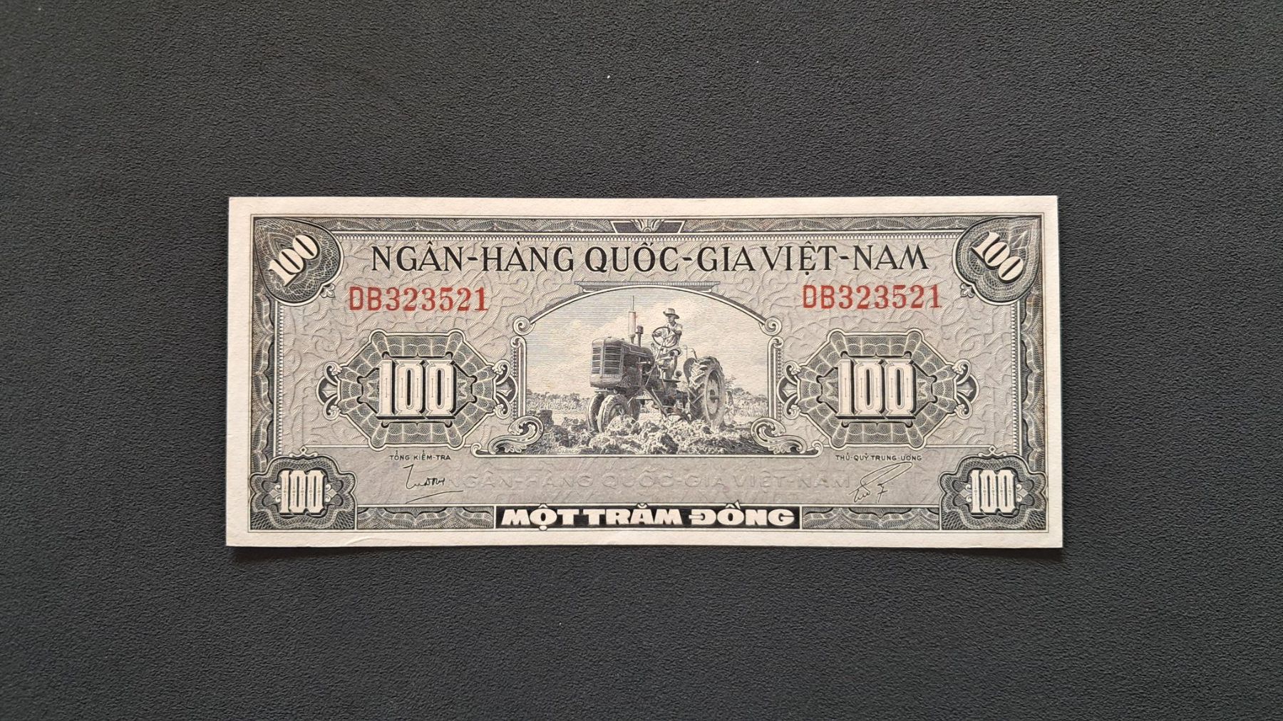 Billets de banque: Vietnam 100 Dong 1955 Unc – Neuf avec emballage d'origine à Lufingen par E-Auktion