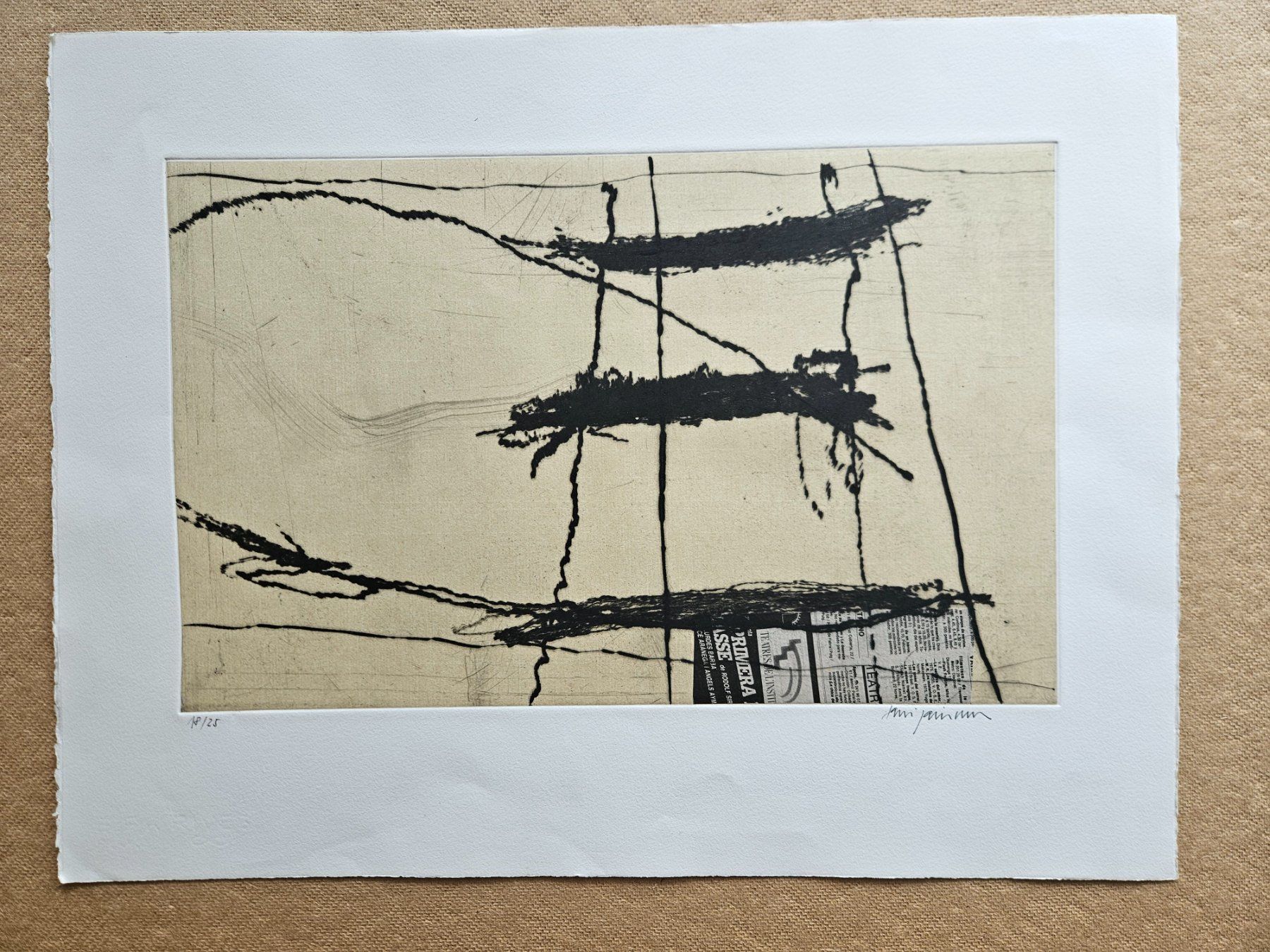 Dipinti: Daniel Gaemperle 1954 "Komposition" – Usato da Wisen SO venduto da gralstrand