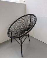 Gartenstuhl Gartenmöbel Balkonstuhl Rattanstuhl Schwarz
