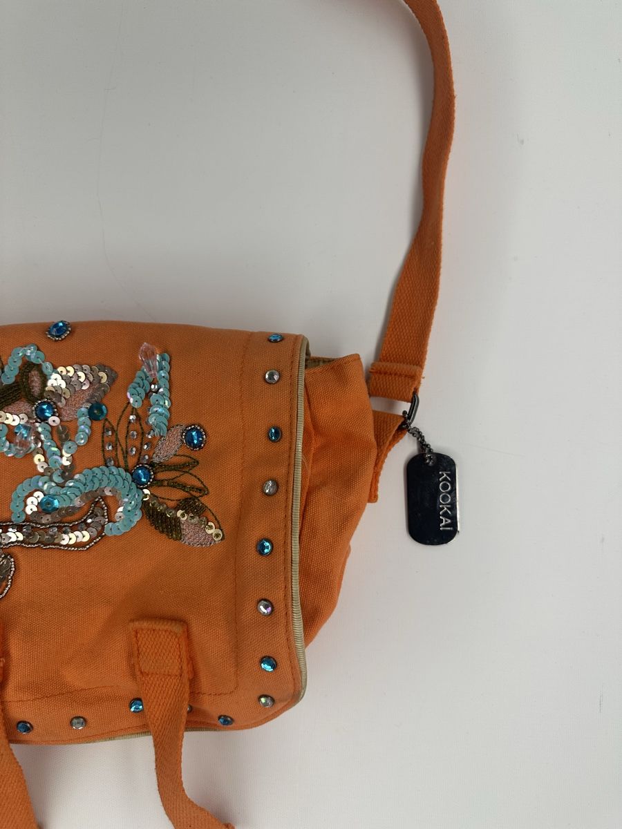 Kookai Borse da donna: Orange Kookai Tasche mit Pailletten – Usato da Luzern venduto da kim221080 1
