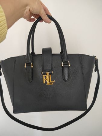 Sac à main Ralph Lauren RL noir, état comme neuf