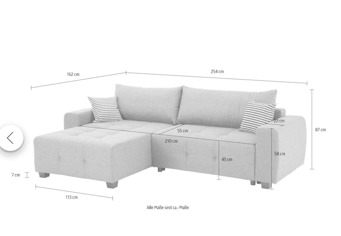 Conforama Sofas: Ecksofa anthrazit – Gebraucht aus Zürich von brupbacher01 1