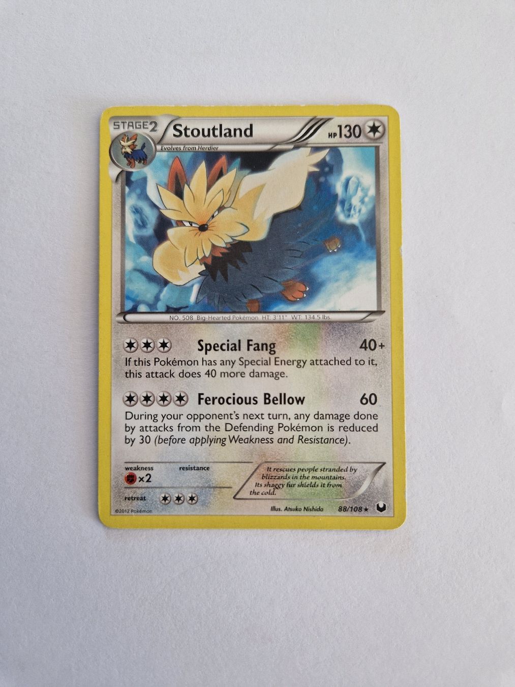 Pokémon Carte collezionabili: Stoutland - Dark Explorers - EN - Ab 1 – Usato da Romont FR venduto da raj_sjv9