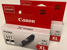 CANON CLI-551 BK XL Original ungeöffnet (neu) 2 Stück