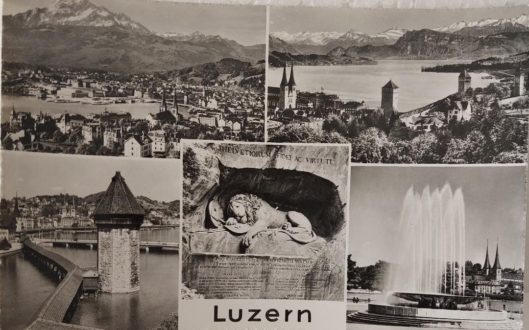 Ansichtskarten: LUZERN - Multi-Vues - 1960 – Gebraucht aus Delémont von Domdom1