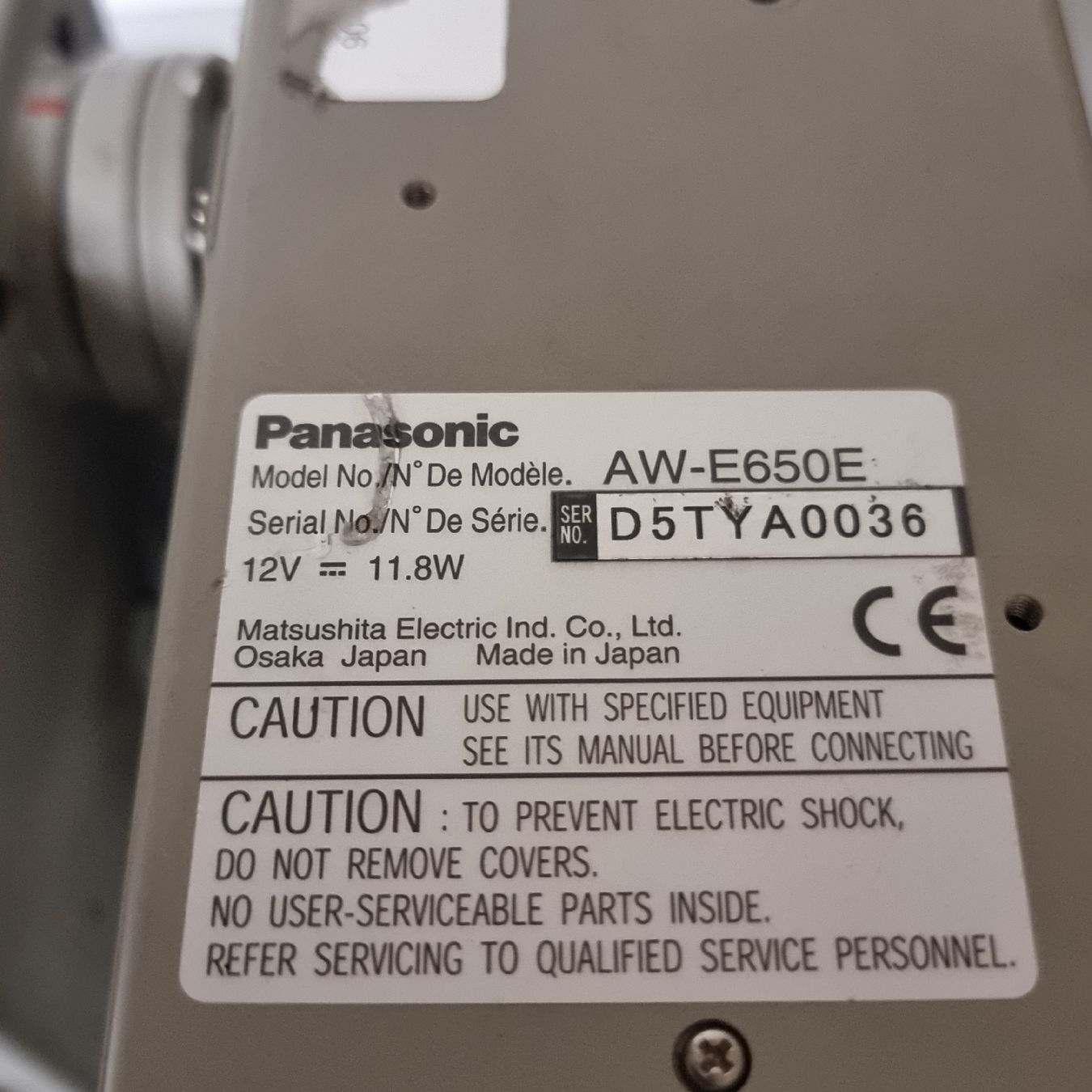 Panasonic Videocamere: PANASONIC 📹 PTZ Professional Remote Caméra AW-E650 – Usato da Dietlikon venduto da Reftv 8