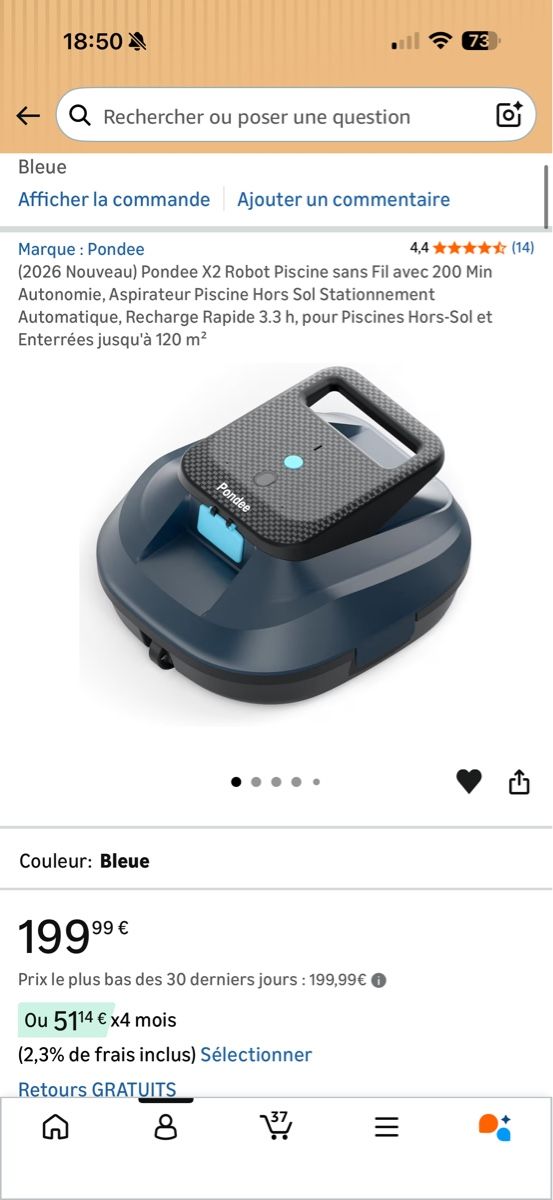 Accessori per Piscine: Robot de piscine Pondee X2 – Nuovo e nell'imballaggio originale da Lausanne venduto da gio_qwg7 1
