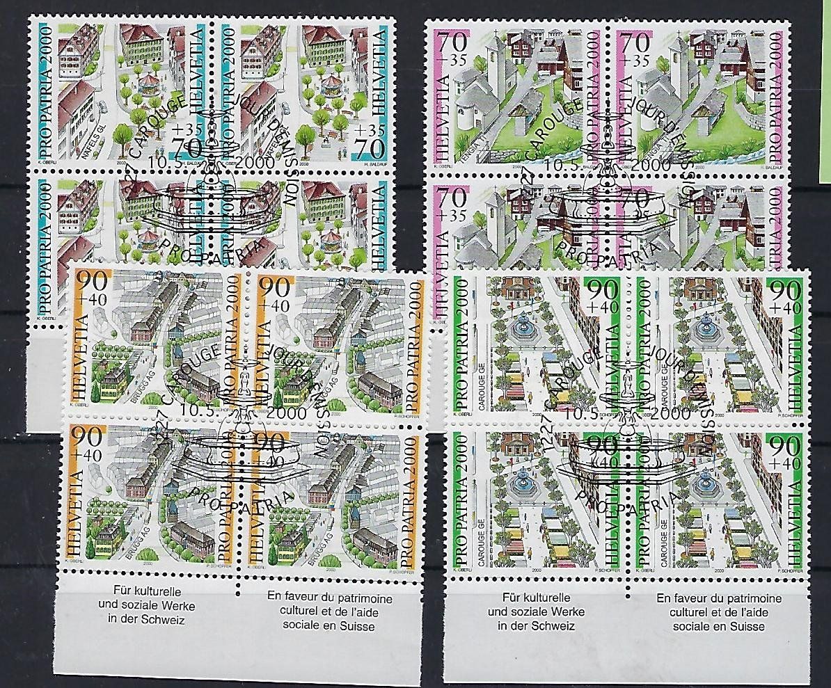 Tutti i francobolli: 2000 Pro Patria Viererblocks  ET.  15387 – Usato da Lunden venduto da Animus999