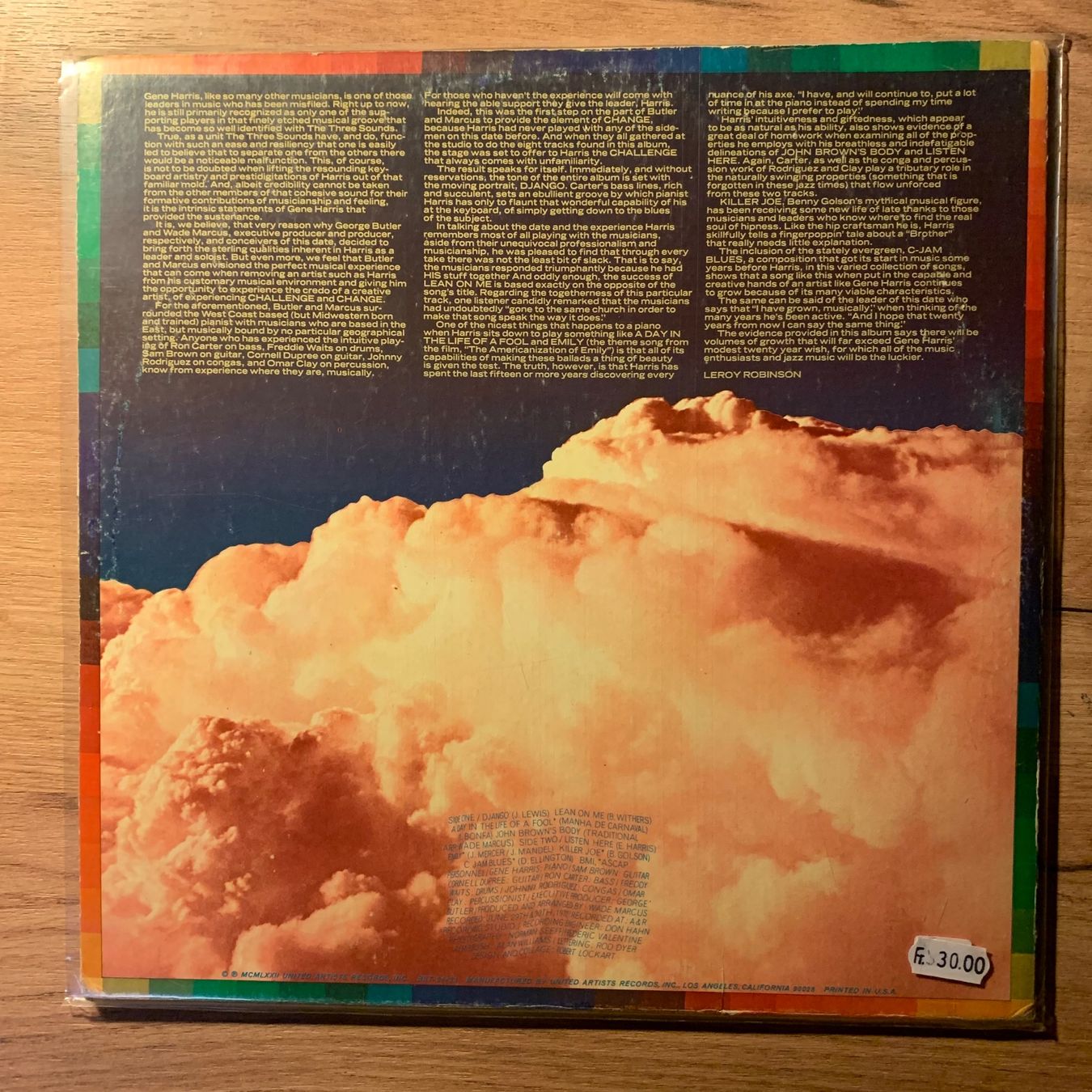 Dischi in vinile: GENE HARRIS...OG US 1971...VG+/VG – Usato da Gals venduto da Diskopatshop 1