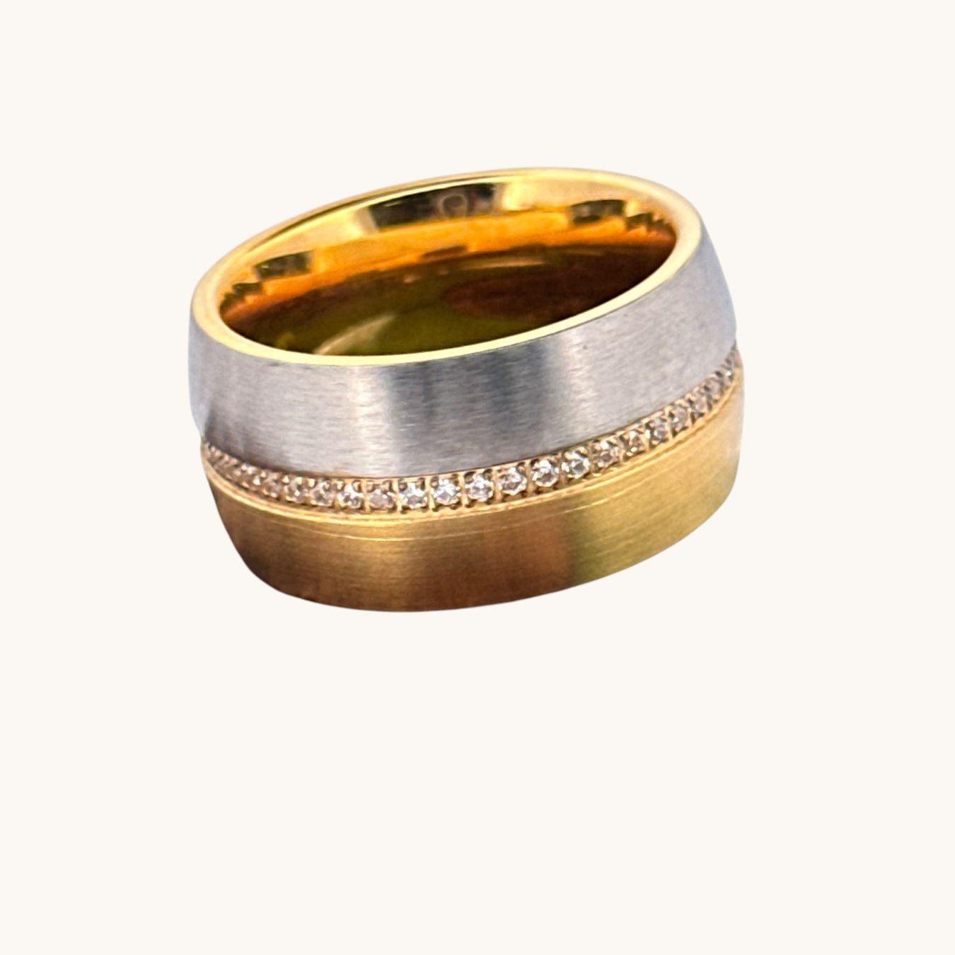 Olga Ribler Anelli: Edelstahlring, bicolor, Gr. 60 – Nuovo (secondo la descrizione) da Luzern venduto da MonikaS03 3