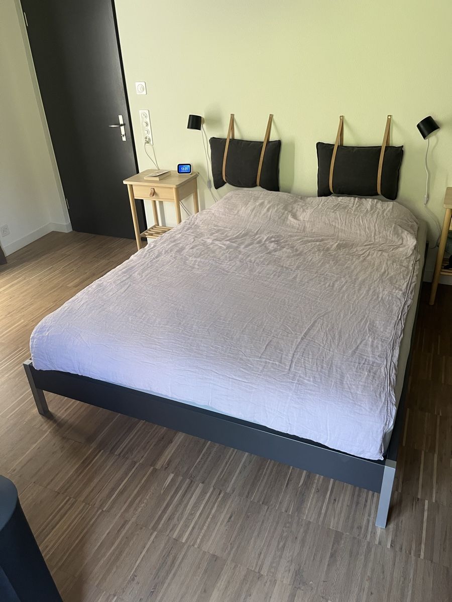 Letti: 160x200cm Bettgestell Dunkelgrau mit Lattenrost – Usato da Zürich venduto da FrankG 1