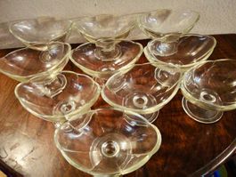 Antike Dessertschalen Glas 10 Stk. Fûr Sommerfeste