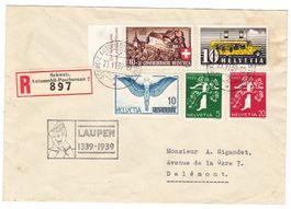 Lettre R. de Laupen BPA A265b pour Délémont le 25.VI.39