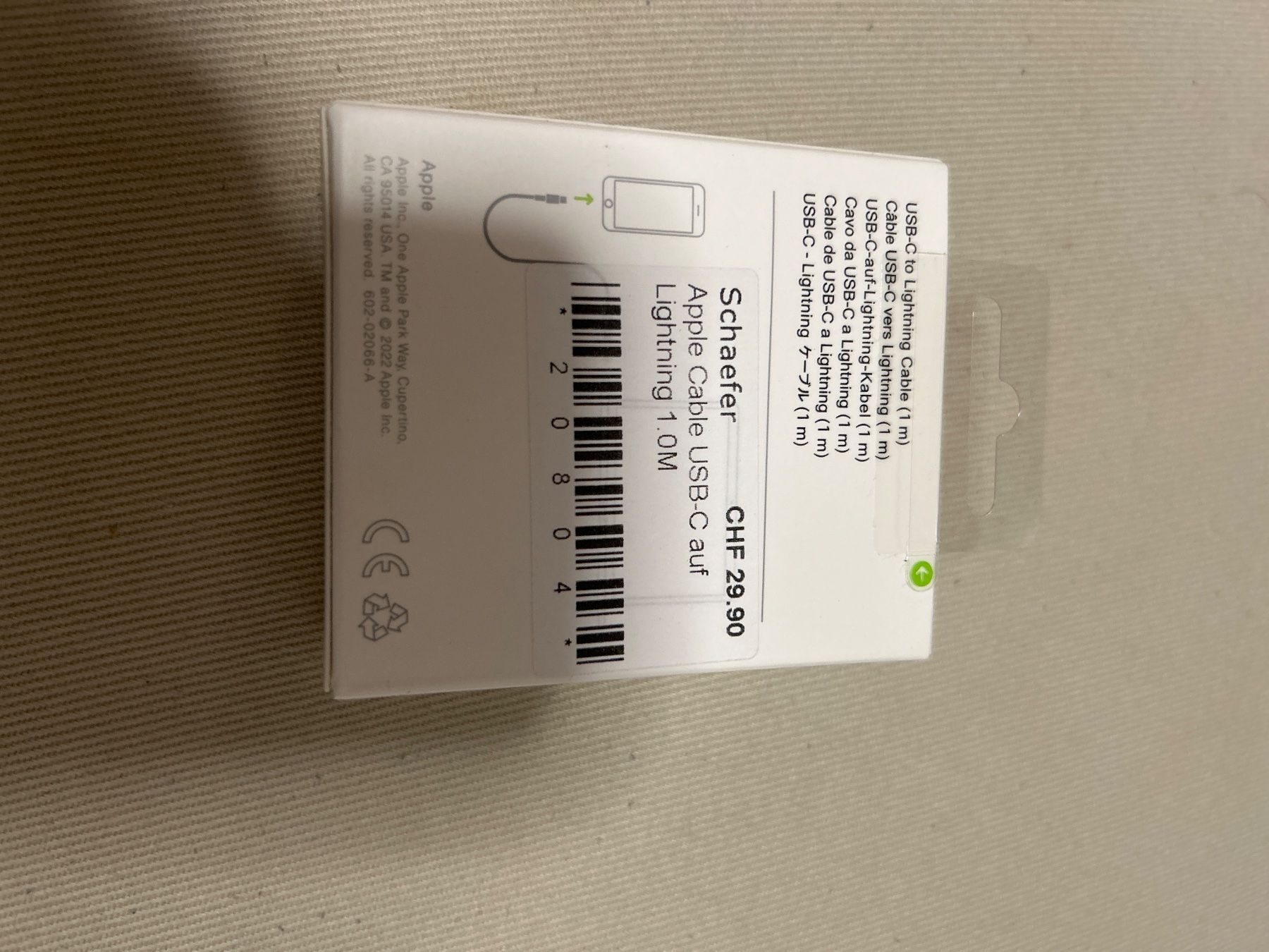Apple Cavi: Original Apple USB-C auf Lightning Kabel 1m – Usato da Bassersdorf venduto da betizad 1