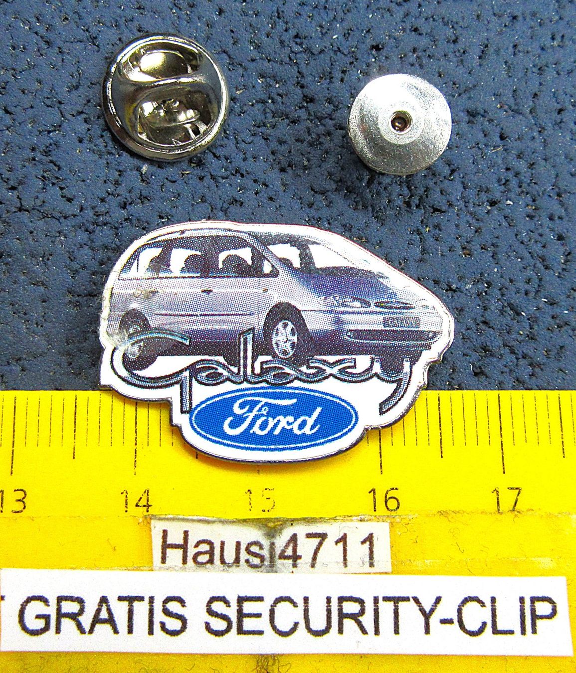 Ford Plaketten & Abzeichen: FORD GALAXY VAN AUTO PIN MIT SECURITY-CLIP – Gebraucht aus Ettingen von Hausi4711
