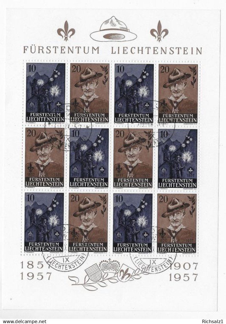 Tutti i francobolli: FL, Pfadibogen 1957 ET-gestempelt – Usato da Hefenhofen venduto da Richsalz