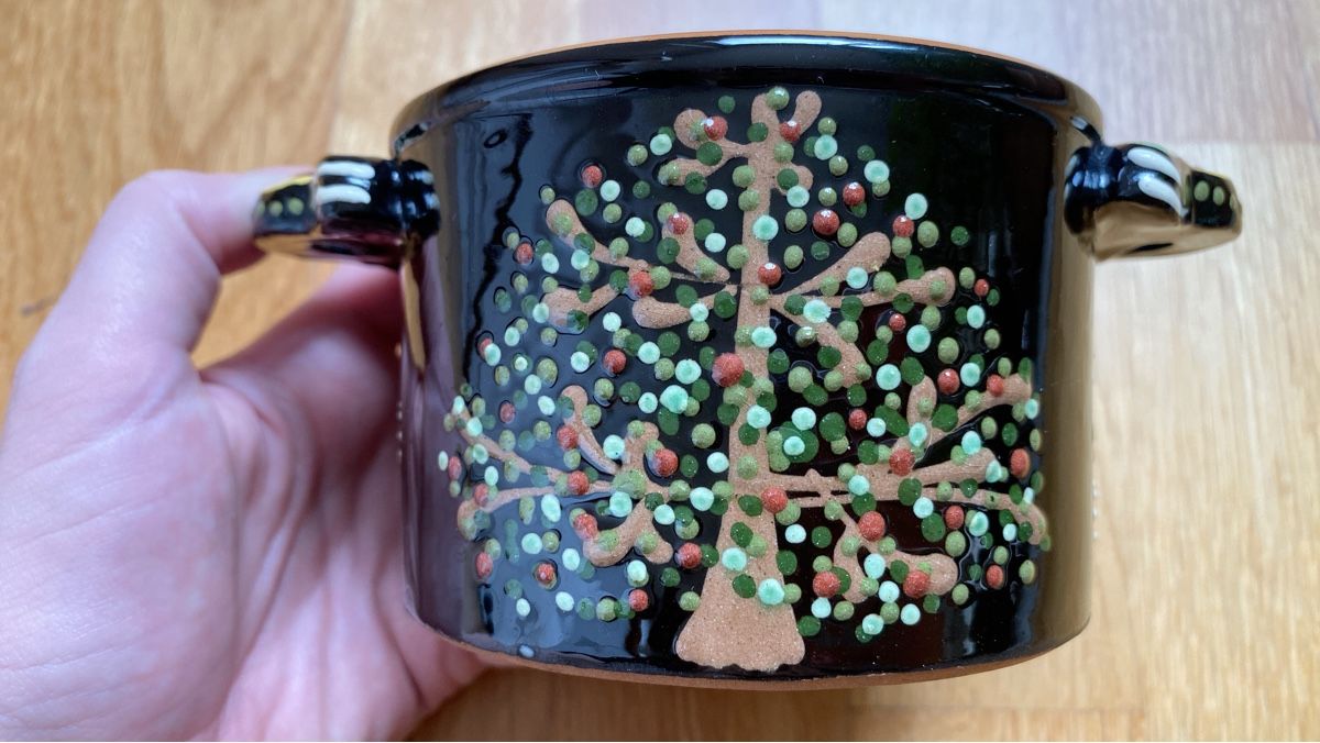 Pentole: Handbemaltes Töpfchen von W. Aebi Hasle – Usato da Burgdorf venduto da allesolivia