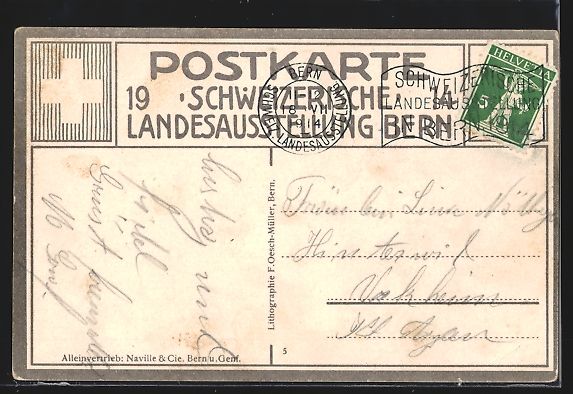 Cartoline postali: Bern, Schweizerische Landesausstellung 1 – Usato da Berlin venduto da bartko-reher 1