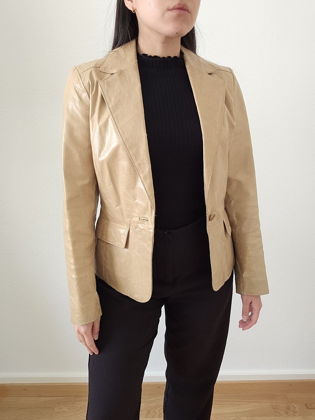 Giacche: Lederblazer 100% Echtleder Beige Gr. S – Usato da Zürich venduto da Mme.Sora