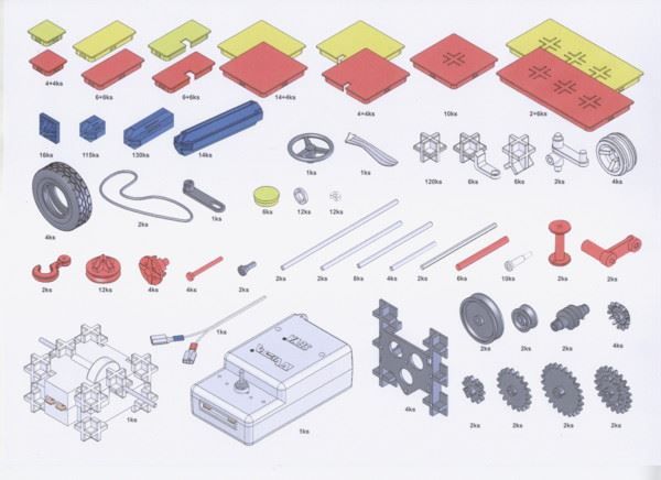 Kit di costruzioni: Baukasten Elektro, Kran, Bagger – Nuovo e nell'imballaggio originale da Mosnang venduto da glascom 1