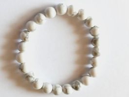 Armband Howlith Magnesit Steine 16cm Handgelenkumfang