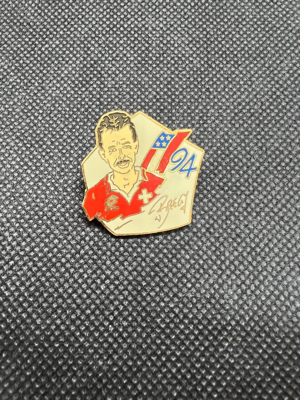 Swiss Placchette & Badge: Anstecker WM 1994 - Georges Bregy – Usato da Dietikon venduto da kRizzzZy96