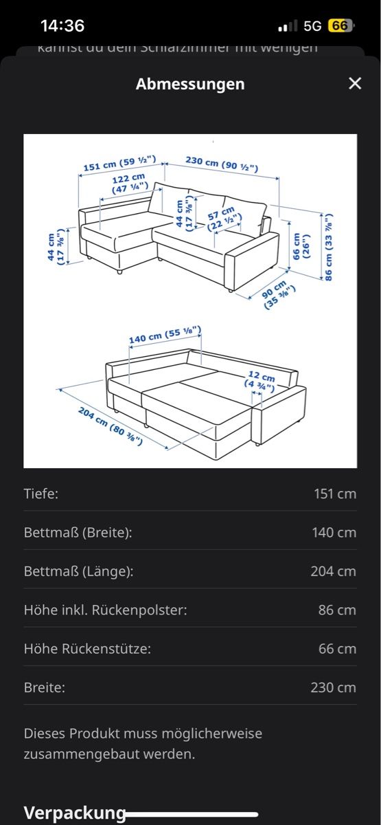 Ikea Sofas: Friheten Eckbettsofa mit Bettkasten, Grau – Gebraucht aus Auw von noe_j8l9 4