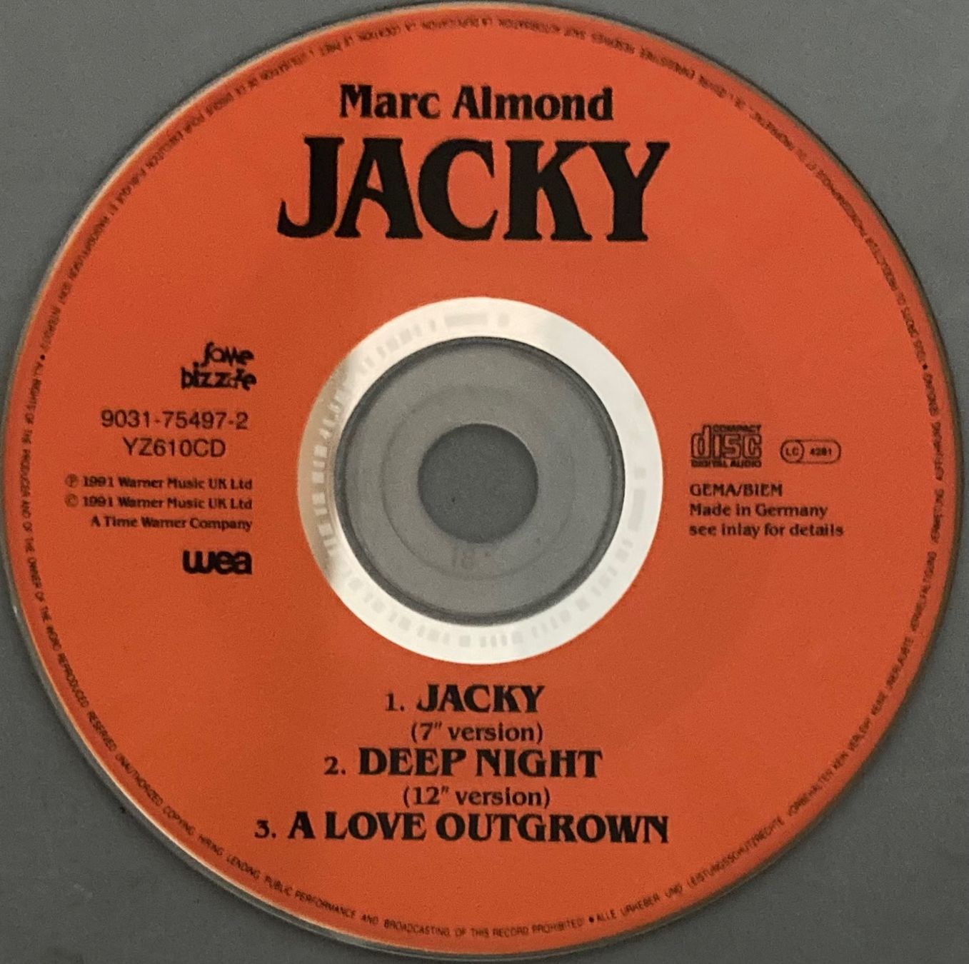 CDs: SOFT CELL / MARC ALMOND - JACKY – Gebraucht aus Poliez-Pittet von Newtown-Records 1