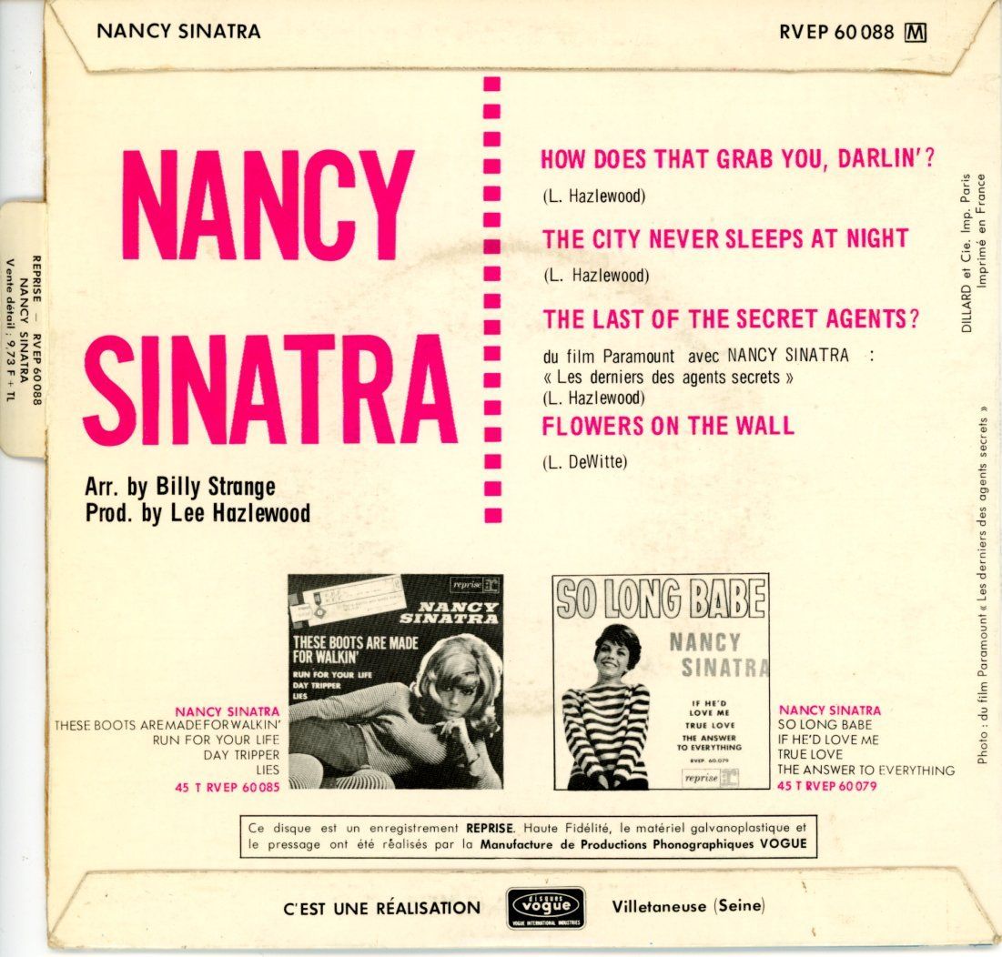 Dischi in vinile: EP 45 rpm - NANCY SINATRA – Usato da Morges venduto da evnocha3 1