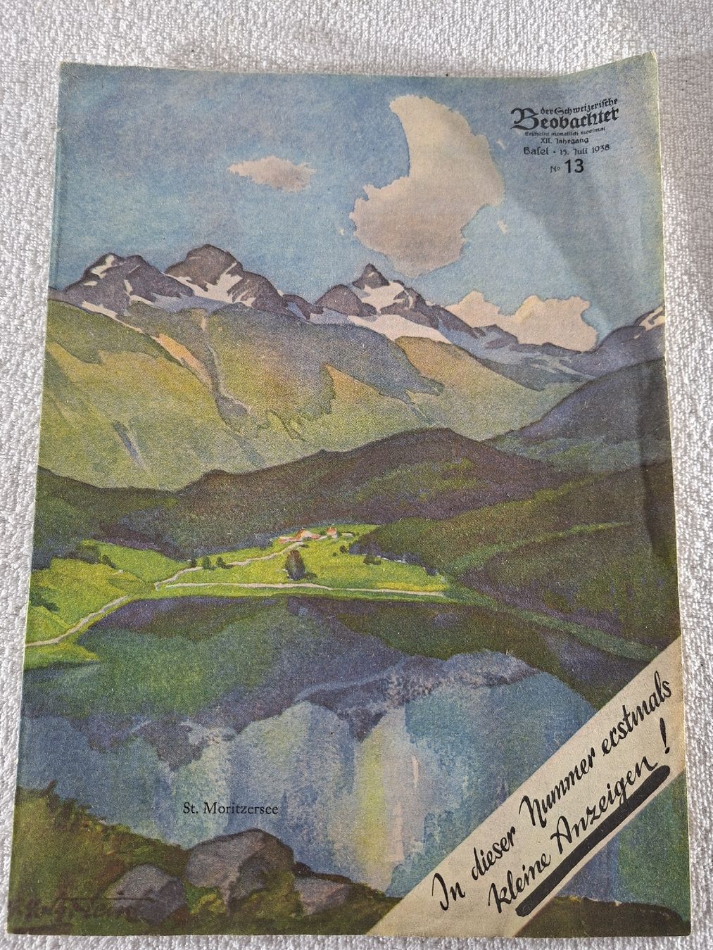 Riviste & Magazine: antike Zeitschrift, Beobachter, 1938 – Usato da Grindelwald venduto da carro5