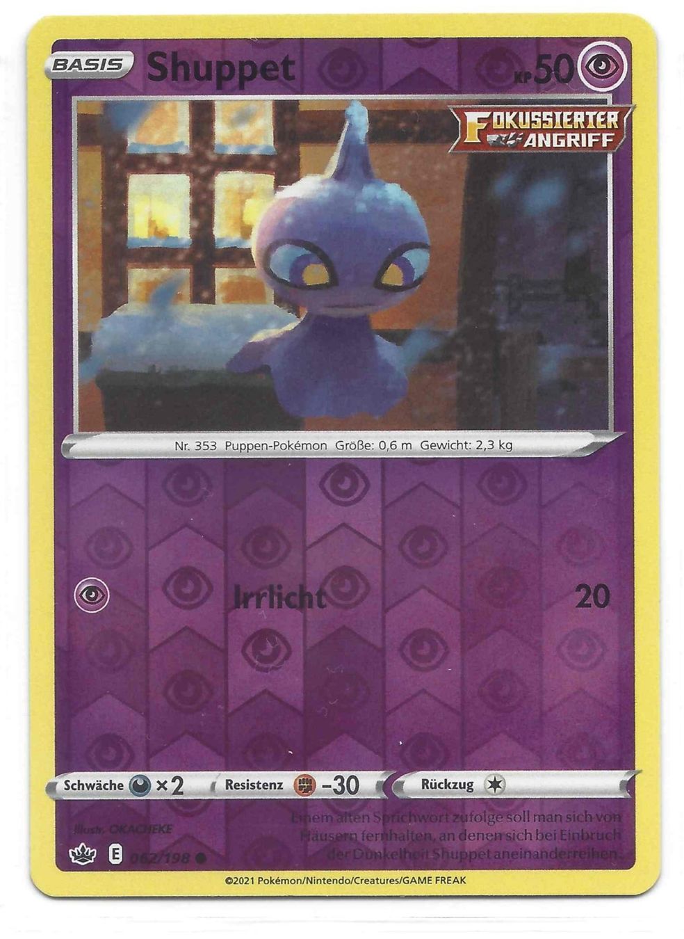 Pokémon Carte collezionabili: Pokémon Shuppet 062/198 CRE062 Reverse Holo DE – Nuovo (secondo la descrizione) da Ottenbach venduto da Joeschty