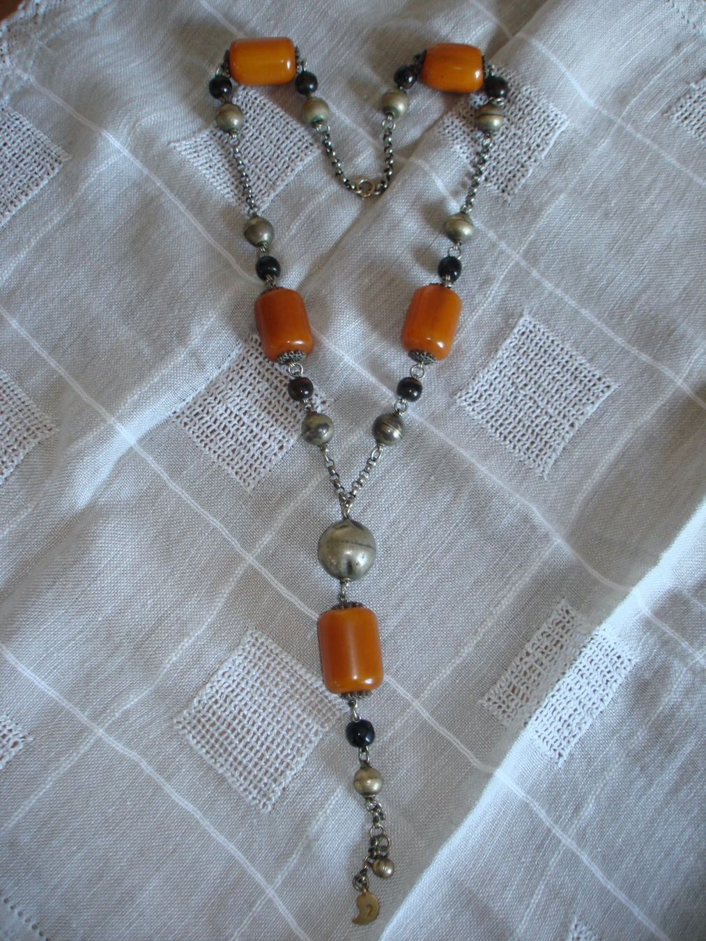 Catenine: MODESCHMUCK HALSKETTEN mit Naturmaterialien/Statement! – Usato da Boswil venduto da LuziaB01 1