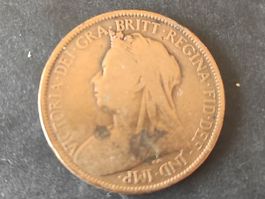 Demi-penny reine Victoria 1901