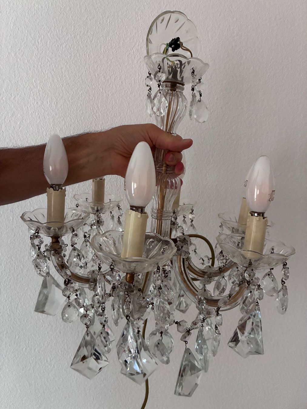 Lampade: Chandelier en verre 6 branches – Usato da Nyon venduto da chr_7zcm 3