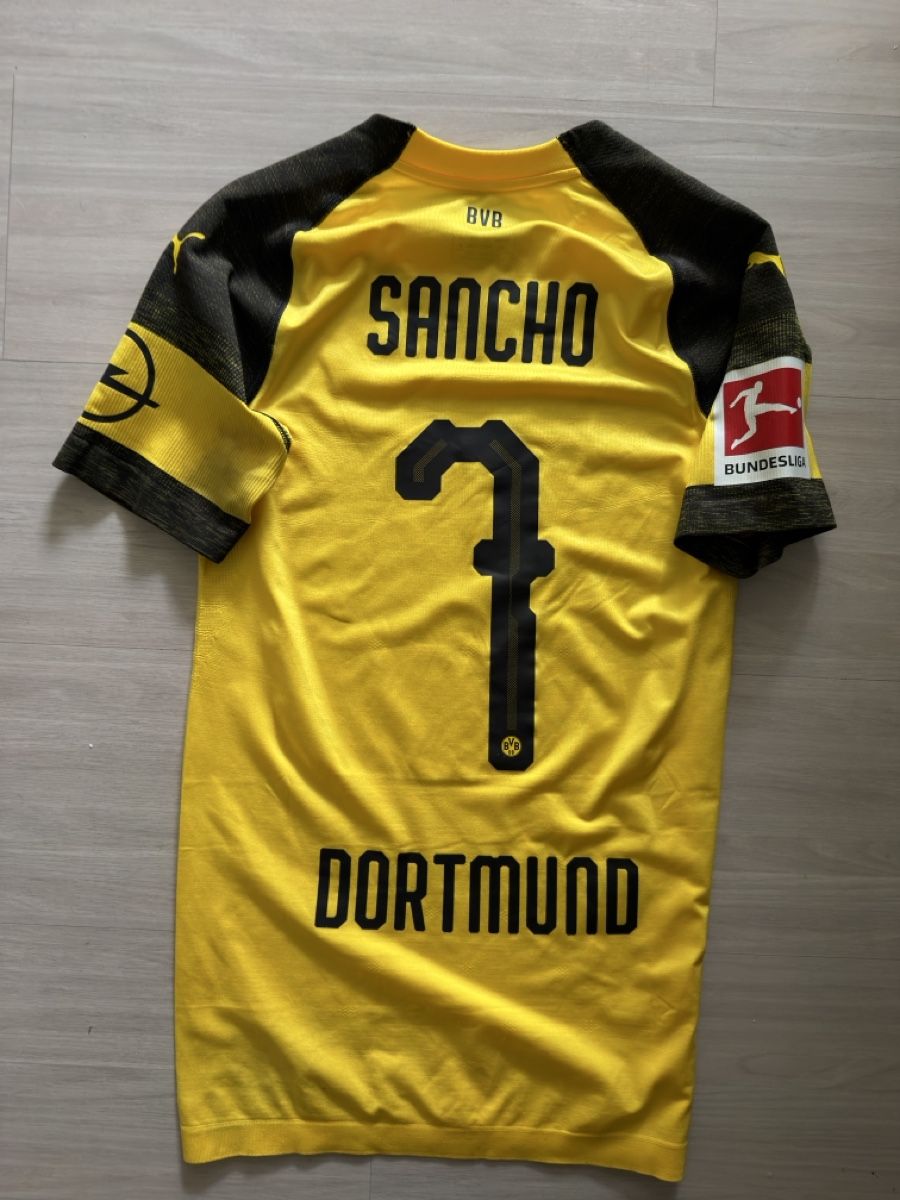 BVB Canottiere & Pantaloni: Matchworn BVB Sancho – Usato da Chur venduto da Cdk1 1