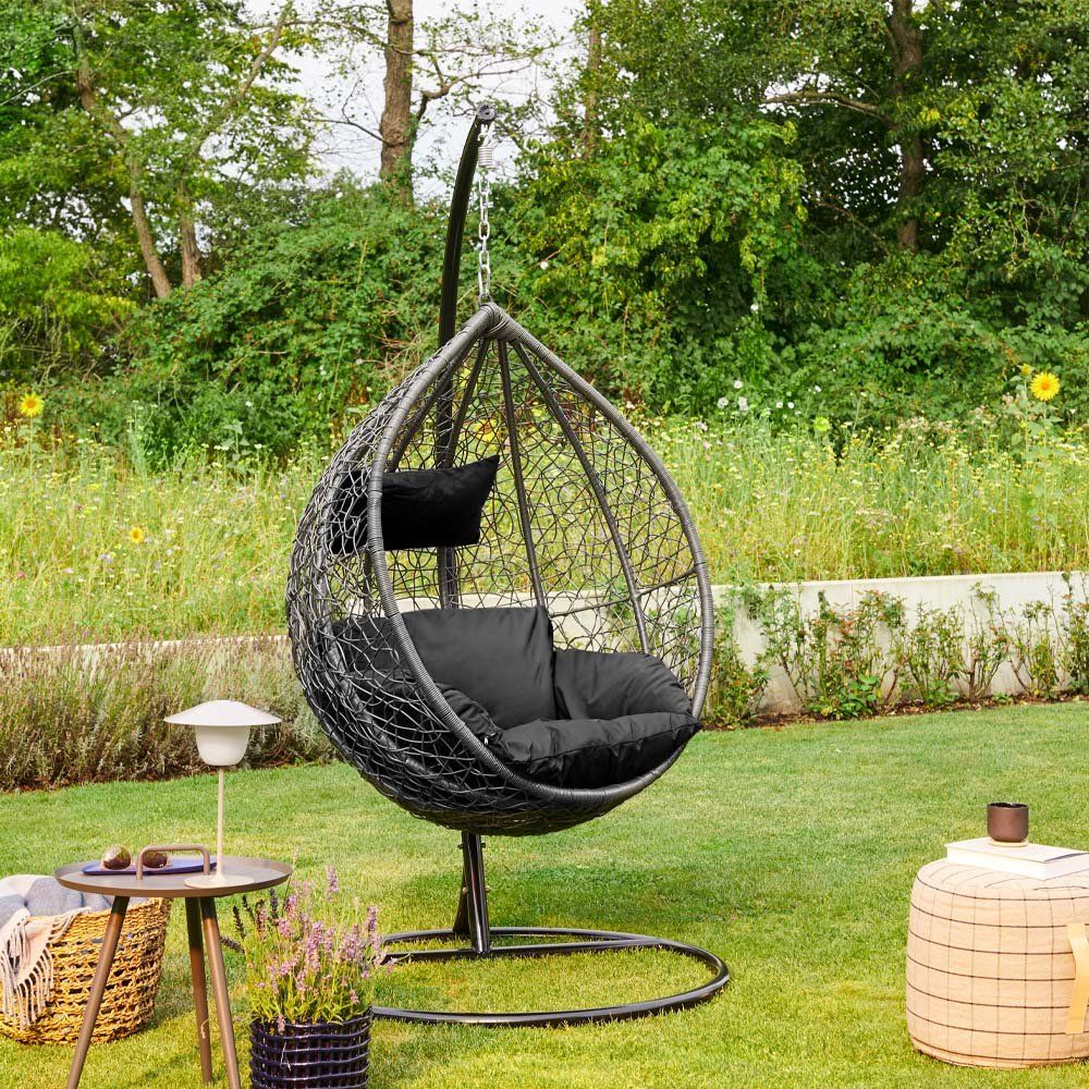 Poltrone pensili da giardino: 21362 - Polyrattan Hängesessel CUBA - SCHWARZ – Nuovo e nell'imballaggio originale da Wallenwil venduto da toesstal-vertrieb 2