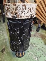 Antike Afrikanische Trommel 88cm geschnitzt mit Fellüberzug