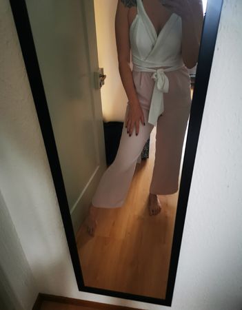 Forever New Jumpsuit, Gr. 36, Rosa/Weiss, Sommer Look!