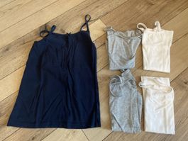 Lot 5 hauts - sous vêteme122/128-6/8 ans