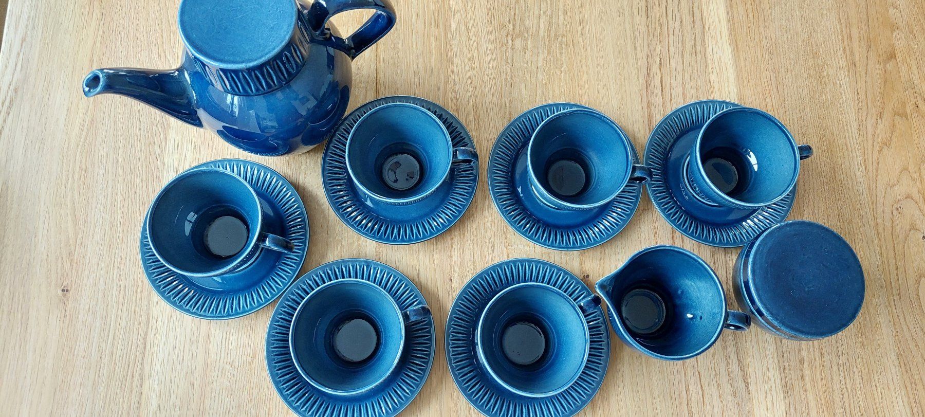 Set di piatti: Tee- oder Kaffeeservice in Blau – Usato da Schaffhausen venduto da Robuco_93 3
