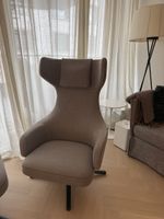 Vitra Lounge Sessel mit Hocker, guter Zustand