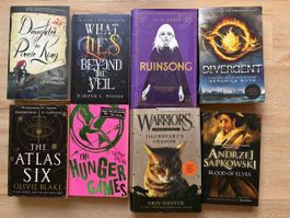Set of 8 ya books in English 