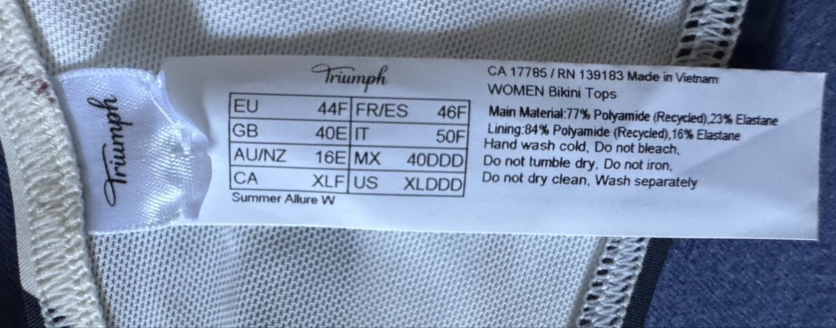 Triumph Costumi da bagno & Bikini: Triumph Summer Alure Bikini Top - 46F – Nuovo (secondo la descrizione) da Uster venduto da Cluclu1 1