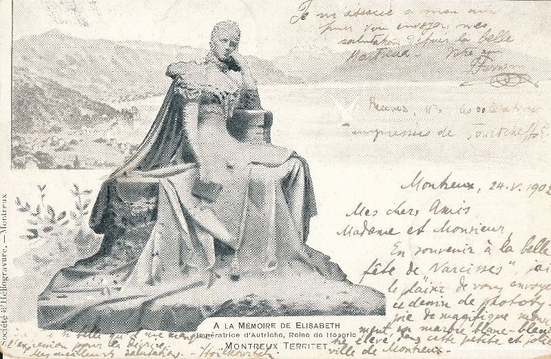 Ansichtskarten: Montreux - Mémoire de Elisabeth + 1902 – Gebraucht aus Emmenbrücke von teestube