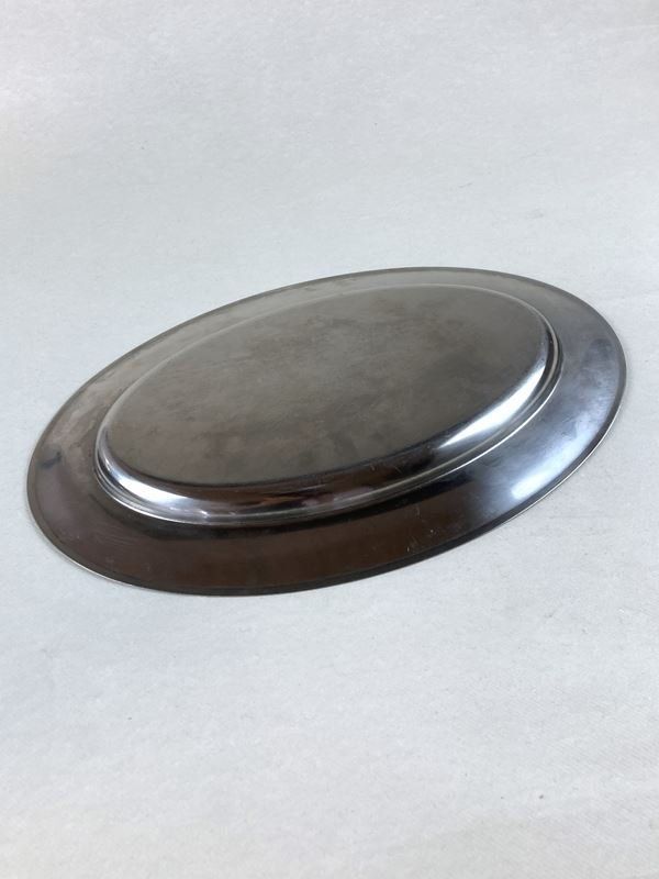 Servierplatten: Serviertablett Oval | Edelstahl Matt | 37 x  25 – Gebraucht aus Wittenbach von Restwert_St-Gallen 1
